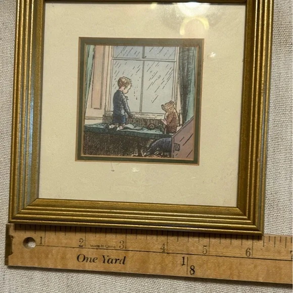 Disney Classic Winne The Pooh 100 Acre Wood Framed Art Print 6”x 6” - Picture 5 of 7